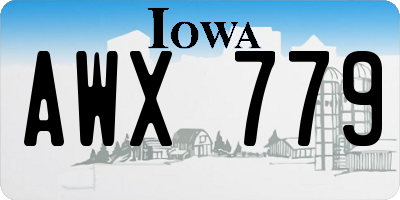 IA license plate AWX779