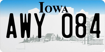 IA license plate AWY084