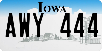 IA license plate AWY444