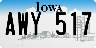 IA license plate AWY517