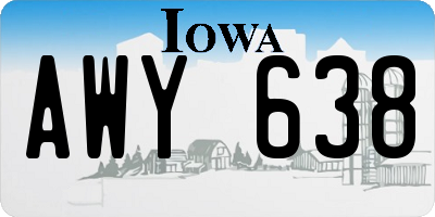 IA license plate AWY638