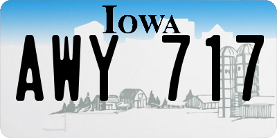IA license plate AWY717
