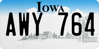 IA license plate AWY764