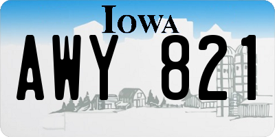 IA license plate AWY821