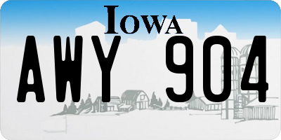 IA license plate AWY904