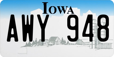 IA license plate AWY948