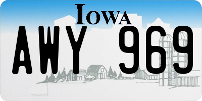 IA license plate AWY969