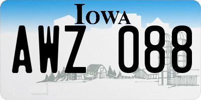 IA license plate AWZ088