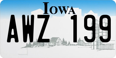 IA license plate AWZ199