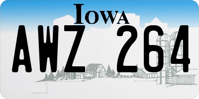 IA license plate AWZ264