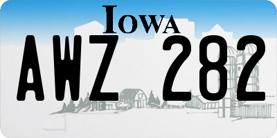 IA license plate AWZ282