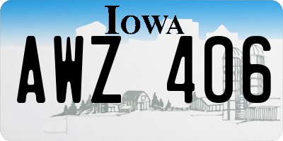IA license plate AWZ406