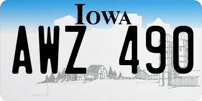 IA license plate AWZ490