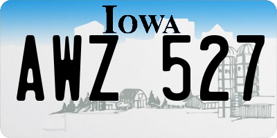 IA license plate AWZ527