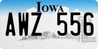 IA license plate AWZ556
