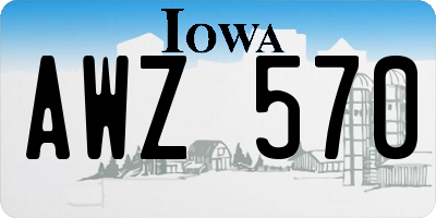 IA license plate AWZ570