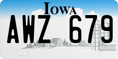 IA license plate AWZ679