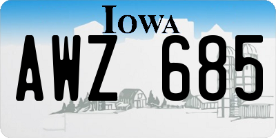 IA license plate AWZ685