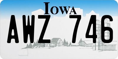IA license plate AWZ746