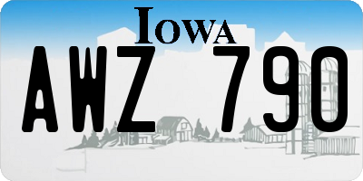 IA license plate AWZ790