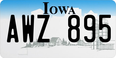 IA license plate AWZ895