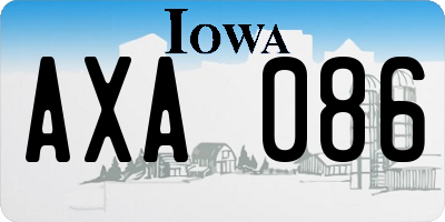 IA license plate AXA086