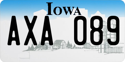 IA license plate AXA089