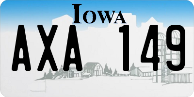 IA license plate AXA149