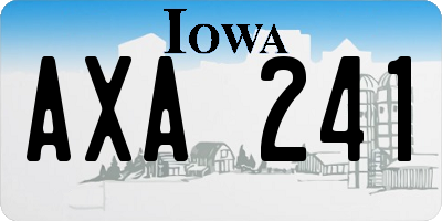IA license plate AXA241