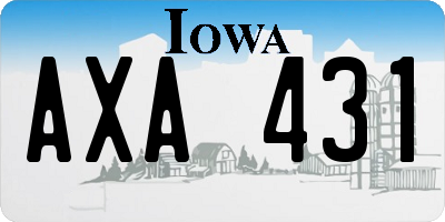 IA license plate AXA431