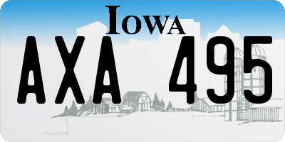 IA license plate AXA495