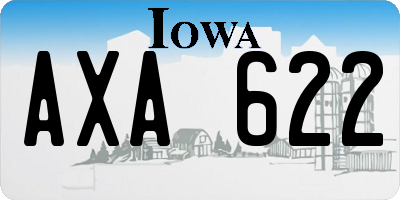 IA license plate AXA622