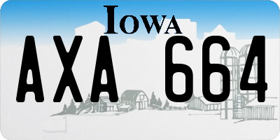 IA license plate AXA664