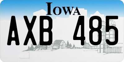 IA license plate AXB485