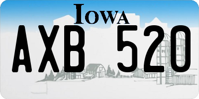 IA license plate AXB520