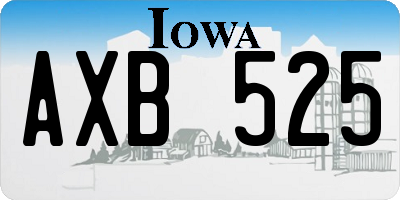IA license plate AXB525
