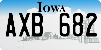 IA license plate AXB682