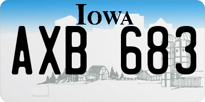 IA license plate AXB683
