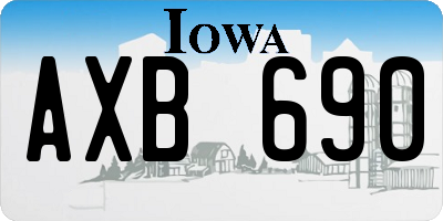 IA license plate AXB690
