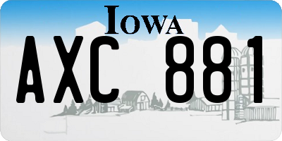 IA license plate AXC881