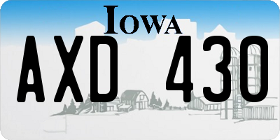 IA license plate AXD430