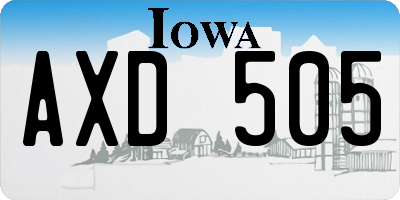 IA license plate AXD505