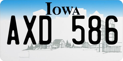 IA license plate AXD586