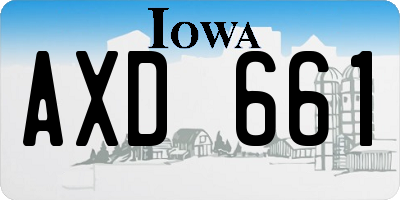 IA license plate AXD661