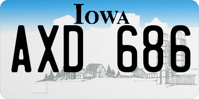 IA license plate AXD686