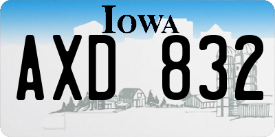 IA license plate AXD832