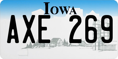 IA license plate AXE269