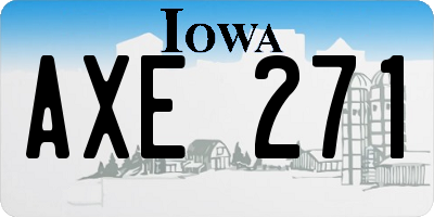 IA license plate AXE271