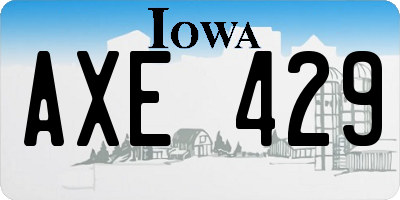 IA license plate AXE429