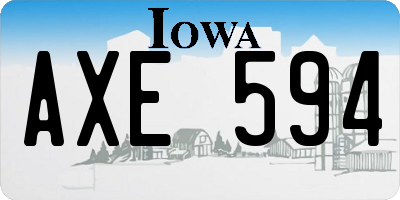 IA license plate AXE594